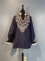 Gump's San Francisco Embroidered Tunic Top