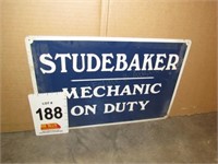Studebaker Mechanic Metal Sign