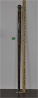 Cane/pool cue - brass and wood