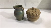 2 Pc. Signed Pottery T12C