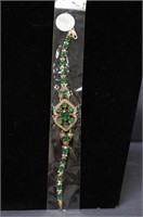 Emerald Turkish Style Bracelet- marked 925