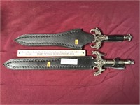 Two Ornamental Short Swords In Sheaths