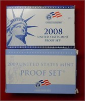 (2) US Mint Proof Sets - 2008 & 2009