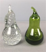 Pair Of Art Glass Pears