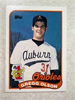 ROOKIE CARD 1989 TOPPS GREGG OLSON