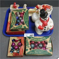 Early Plastic Christmas Decorations, Ornaments