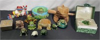 Collection Of Small Frog Figurines