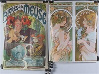 Alphonse Mucha Art Nouveau Portal Poster Lot of 2