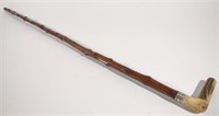 19th C. Stag Handle Cane / Walking Stick