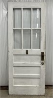 Vintage White Wooden Door w/ Doorbell Ringer