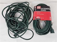 Pair Of Extension Cords, New 45' Extension Cord