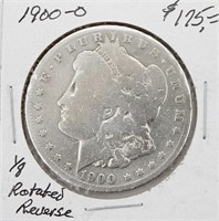 1900-O Morgan Silver Dollar 1/8 Rotated Reverse