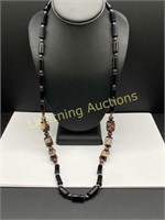 HEMATITE AND BLOOD STONE NECKLACE