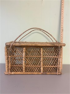 Vintage Wicker Rattan Storage Basket