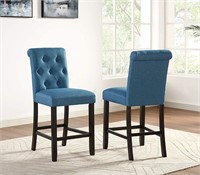 Aneta Antique dining chairs Set, Blue