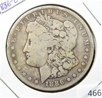 1886-O MORGAN SILVER DOLLAR