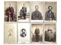 8 CDV Portraits New Albany IN Photo Studios, Men +