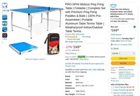 N6528  PRO-SPIN Ping Pong Table, Foldable Set
