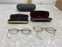 (2) Pr of Wire Rim Glasses 1 is 12 K GF