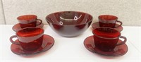Ruby Bowl Cup & Saucer