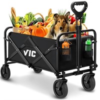 VIC Collapsible Folding Wagon, Beach Wagon Cart
