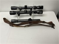 3 scopes - Tasco 3-9x32 with rings, Fran-Montdale