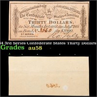 1864 3rd Series Confederate States Thirty Dollars