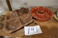 USA Pottery Dish and Alum. Mold