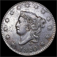 1820/19 Coronet Head Large Cent NEARLY