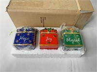 NIB Holiday trinket box ornaments