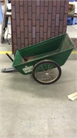 Vintage green gardener dump-cart 250lb capacity