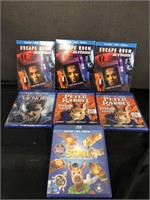 DVD &Blue Ray lot with 7 new - Peter Rabbit...