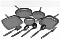 Black Fry Pan 10 pc Set