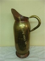 Large Brass and Copper Pitcher