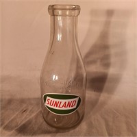1 Quart Glass Milk Jug with Sunland Sticker