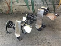 2- Slinky Dogs Metal Art
