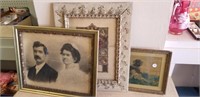 3 VICTORIAN FRAMED PICTURES