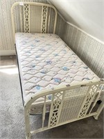 Beautiful Twin size metal bed frame with mattress