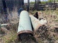 (2) LARGE PIPES, MISC. STEEL