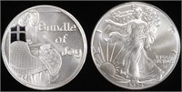 1 OZ .999 SILV 2024 BUNDLE OF JOY ROUND & 2024 ASE