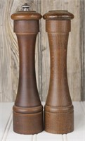 Peugeot France Large Wooden Salt & Pepper Shakers