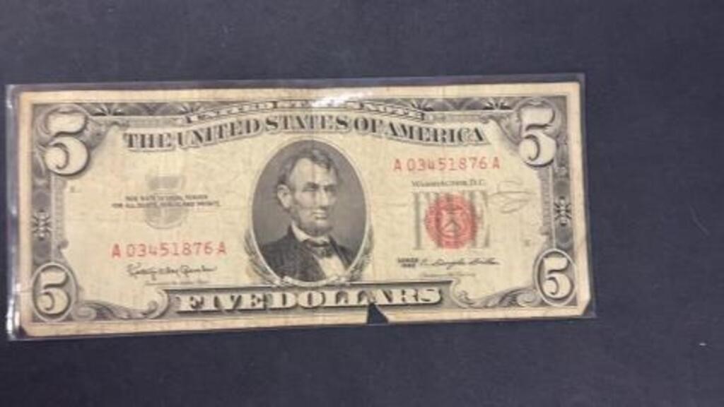 Series 1963 five dollar red seal