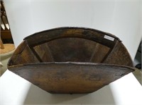 EARLY CHINESE WOODEN PICKING BASKET