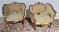 Pair french provincial chairs need cleaning