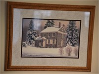 Lot #4181 - Frame country style winter print