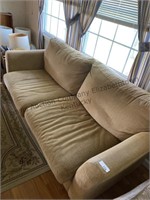 Tan fabric sofa 78x33x32