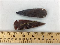 (2) arrowheads 3-5/8 inches