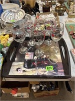 Serving Tray and Glasses