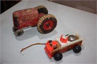 Paper Tractor , wood pull toy