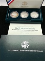 US Veterans Commemorative Silver Dollars Set